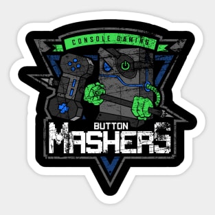 Console Gaming Button Mashers - Battleworn Sticker